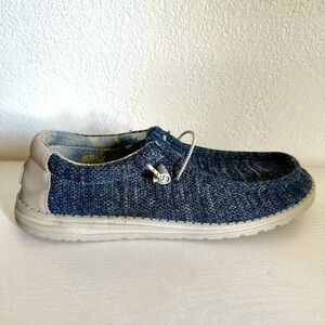 Hey Dude Men’s Size 13 Wally Sox Moonlit Ocean Comfort Casual Leisure Shoes Blue